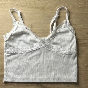White lace tank top